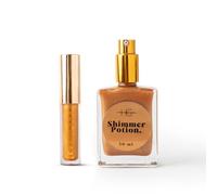 HG AESTHETICS Kit brillance d'été - Huile à lèvres HeyHoney (10 ml) + élixir brillant huile sèche (50 ml) | Duo hydratant pour des lèvres et une peau éclatantes (bronze bronzé + mangue)