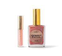 HG AESTHETICS Kit de brillance d'été - Huile à lèvres HeyHoney (10 ml) + élixir brillant huile de séchage (50 ml) | Duo hydratant pour des lèvres et une peau éclatantes (rayon de soleil rose + fraise)