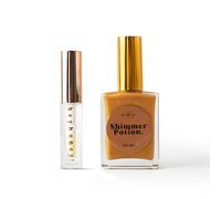 HG AESTHETICS Kit de brillance d'été - Huile à lèvres HeyHoney (10 ml) + huile sèche élixir brillant (50 ml) | Duo hydratant pour des lèvres et une peau éclatantes (lueur dorée + miel)