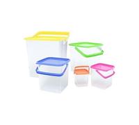 Ensemble De Boites De Conservations Alimentaires 5 Pièces Avec Poignées Herzberg Hgcfs5n1