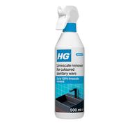 HG Dissolvant de calcaire, articles sanitaires colorés, puissant pour robinets noirs, douches, éviers, 500 ml