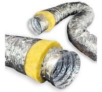 HG Hava Conduit de Ventilation Isolé Flex 160, Tuyau Flexible pour Systèmes de Diffusion D'air et Climatiseurs, Fabriqué en Aluminium Film Aluminium, Réduction du Bruit et Isolation Thermique,
