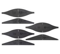 Hg hava Pochoir de découpe, matrice de découpe pour couper l'isolation pour coudes d'aération pressées, angle de 90°, gabarit de découpe, pochoir à découper, kit de Ø 125 mm, Ø 160 mm et Ø 200 mm