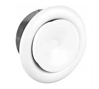 Hg hava Soupape à disque, anémostat Ø 160 mm, valve d'air ronde, valve de ventilation à air comprimé, plaque de valve avec anneau de montage, grille d'aération silencieuse pour montage au plafond et