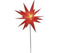 HG LED étoile avec tige plastique rouge Ø 58 cm J30324