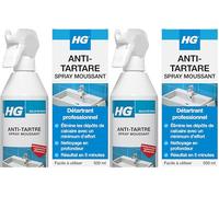 HG Mousse Anti-Calcaire en Spray, Nettoyant pour salle de bain, Spray anti-calcaire pour surfaces - 500 ml (Lot de 2)