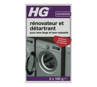 HG - Rénovateur Détartrant pour Lave-linge & Lave-vaisselle, Élimine Tartre & Saleté, Produit Nettoyant pour Lave-Vaisselle & Lave-Linge - 2 x 100g