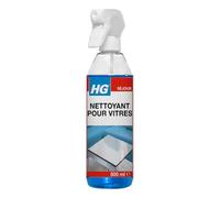 HG Nettoyant pour Vitres et Miroirs, Spray pour vitres sans traces, élimine la graisse et la saleté - 500 ml
