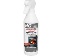 HG nettoyant pour vitres d’insert, 500 ml, Pulvérisateur, Vitre d'insert, Spray HG stove glass cleaner on the surface.