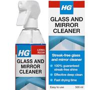 HG Nettoyant pour vitres et miroirs, nettoyant pour vitres sans traces, élimine efficacement la graisse et la saleté des fenêtres et des surfaces rapidement - Spray de 500 ml (142050106) (l'emballage peut varier)