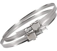 HG Power 100mm Colliers de Serrage Inox Lot de 2 Plage de serrage 60-110 mm pour fixer le tuyau d'évacuation et le ventilateur d'échappement, VMC et Hotte