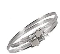 HG Power 120mm Colliers de Serrage Inox Lot de 2 Plage de serrage 60-135 mm pour fixer le tuyau d'évacuation et le ventilateur d'échappement, VMC et Hotte