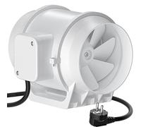 HG Power 125mm Ventilateur d'extraction Extracteur d'Air Silencieux avec IEC EU Plug pour Salle de Bain, Bureau, Tentes de Plantation