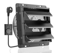 HG Power 250mm Ventilateur d'extraction à Volets Avec régulateur de vitesse 1100m³/h Extracteur d'Air Mural Industriel Avec Grille pour Ventilation des Greniers Ateliers et Garages