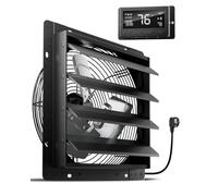 HG Power 350 mm Extracteur de Ventilation avec Régulateur de Température et d'Humidité - Ventilateur Murale Industriel Intelligent 2200m³/h, Moteur EC - Pour Cave, Garage, Cuisine, Serre