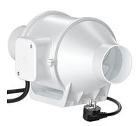 HG Power 75mm Ventilateur d'extraction Ventilateur Conduit Silencieux avec EU Plug ent 1m de Cordon pour Bureau Toilettes Cuisine Halle Salle Hydroponique