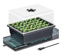HG Power Kit de semis avec Mini Serre intérieur, Tapis Chauffant Plante sans régulateur, Serre 30 cellules avec Couvercle, idéal pour semis, légumes et Herbes