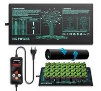 HG Power Tapis Chauffant avec Thermostat, Tapis Chauffant Semis Plante pour Mini Serre Chauffante, Tapis Chauffant Terrarium Nappe Chauffante Serre avec Régulateur de Température, 53 cm x 25 cm, 55W