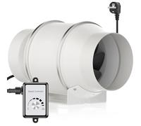HG Power Ventilateur de Conduit 150mm Contrôleur de Vitesse Variable 647m³/h Extracteur d'air Moteur EC pour l'atelier Hydroponique Ventilation