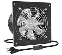 HG Power Ventilateur d'échappement de 15,2 cm avec interrupteur, puissant ventilateur d'échappement de cuisine avec amortisseur, ventilateur de fenêtre portable, petit extracteur de fumée pour salle