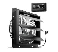 HG Power Ventilateur d'extraction 300 mm avec régulateur de température et d'humidité, ventilateur mural industriel intelligent, 1650 m³/h, moteur EC, ventilateur mural pour cave, garage, cuisine