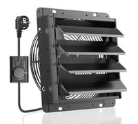 HG Power Ventilateur d'extraction 350 mm avec régulateur de vitesse - Ventilateur mural industriel - 1500 m³/h - Avec tamis en maille - Ventilateur de fenêtre en aluminium avec prise européenne - Pour