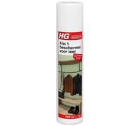 HG Protecteur 4 en 1 pour cuir, protège contre l'eau, l'huile, la graisse et la saleté, convient à tous les types de cuir et daim, chaises, sacs, chaussures et vestes - 300 ml Spray (208030100)