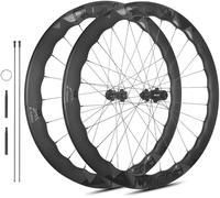 HG,Roues en Carbone Ultra-léger 700C Freins à Disque Jantes de vélo de Route de 50-45 mm, axe traversant, Roues prêtes pour Le tubeless, roulements étanches, cliquet de 54T