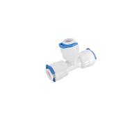 Hg Techno Services RO Lot de 6 raccords en T pour purificateur d'eau, 6,35 mm, plastique blanc
