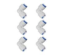 Hg Techno Services RO Quick Connect Lot de 6 raccords rapides 1/2" femelle vers 1/4" en plastique blanc