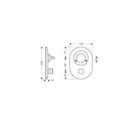 Hg Umruestset Balle Sur M3 Mélangeur de Bain Flush Chrome