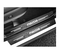 HGAADY 4 Pièces Protecteur de seuil de Porte de Voiture, pour Mazda 2/Mazda 3/Mazda 6/Mazda CX-5 CX5 Autocollants de Protection de seuil de Porte en Fibre de Carbone,A