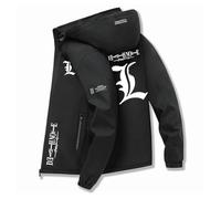 HGADXVBE Blouson Homme Bomber Zippée Pour Death No. te, décontractée oversize streetwear, pour les voyages en plein air, les sports et les loisirs, voyages(Black,3XL)