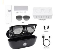 Hganus Lunettes Intelligentes avec Caméra 30MP Traduction IA ChatGPT Bluetooth 5.3 Étui de Charge 3600mAh
