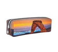 Hgbbdyyjj Arches National Park Trousse à crayons en cuir PVC avec fermeture éclair imprimée pour stylos et petits objets, blanc, Taille unique, Organiseur de sac