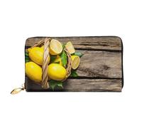 Hgbbdyyjj Basket Lemons Portefeuille long de qualité supérieure pour homme et femme - Portefeuille zippé en cuir synthétique avec 12 emplacements pour cartes et poche pour pièces de monnaie