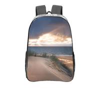 Hgbbdyyjj Beach Dunes Sac d'école transparent avec imprimé multi-scènes 40,6 cm
