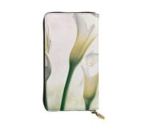Hgbbdyyjj Beauty Flowers Portefeuille long de qualité supérieure pour femme - Portefeuille en cuir synthétique zippé avec 12 emplacements pour cartes et poche pour pièces de monnaie