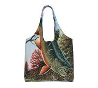 Hgbbdyyjj Carthame Poisson volant personnalisé Multi Scène Mode Casual avec fermeture éclair Sac fourre-tout Sac de plage Sac de banlieue Sacs