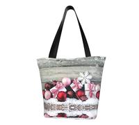 Hgbbdyyjj Décoration de Noël personnalisée multi scène tendance décontractée avec fermeture éclair Sac fourre-tout Sac de plage