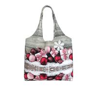 Hgbbdyyjj Décoration de Noël personnalisée multi scène tendance décontractée avec fermeture éclair Sac fourre-tout Sac de plage Sacs de banlieue