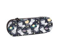 Hgbbdyyjj Fun Cat Astronaute Trousse à crayons étanche multifonction avec rabat Motif astronaute, Noir , Taille unique, Organiseur de sac