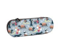 Hgbbdyyjj Hot Dogs and Limonade Trousse à crayons étanche multifonction avec rabat Motif limonade, Noir , Taille unique, Organiseur de sac