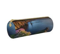 Hgbbdyyjj Ireland Outdoors Sac de rangement rond multifonction en cuir Motif Clare The Cliffs, blanc, Taille unique, Organiseur de sac
