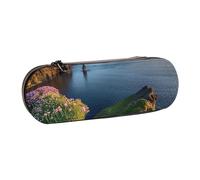 Hgbbdyyjj Ireland Outdoors Trousse à crayons étanche avec rabat Motif comté de Clare The Cliffs, Noir , Taille unique, Organiseur de sac