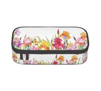 Hgbbdyyjj Iris Trousse à crayons multifonction Motif fleurs et papillons, Noir , Taille unique, Organiseur de sac