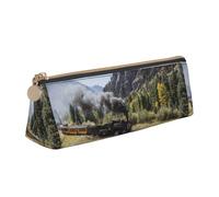 Hgbbdyyjj Locomotive à vapeur Train personnalisé imprimé multifonction grande capacité triangulaire sac de rangement en cuir, blanc, Taille unique, Organiseur de sac