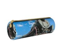 Hgbbdyyjj Locomotive Sac de rangement rond multifonction en cuir avec impression personnalisée Grande capacité, blanc, Taille unique, Organiseur de sac