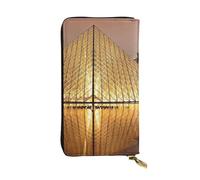 Hgbbdyyjj Louvre Museum In Paris Portefeuille long de qualité supérieure pour femme - Portefeuille en cuir synthétique zippé avec 12 emplacements pour cartes et poche pour pièces de monnaie
