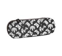 Hgbbdyyjj Manette de jeu personnalisée imprimée multifonctionnelle étanche Pen Pouch Cosmetic Bag avec rabat design, Noir , Taille unique, Organiseur de sac